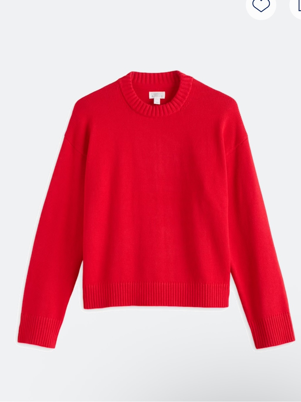 Market & Spruce Remi Cotton Ribbed Pullover Crewneck Sweater